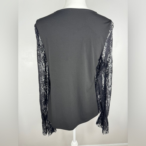 Pointelle Lace Layered Top Sz Medium - Picture 4 of 5